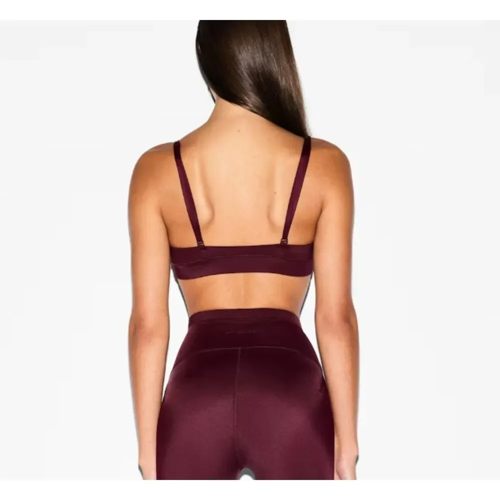 NEW NikeSKIMS Shine Triangle Bra LE Currant Large Nike SKIMS NWT